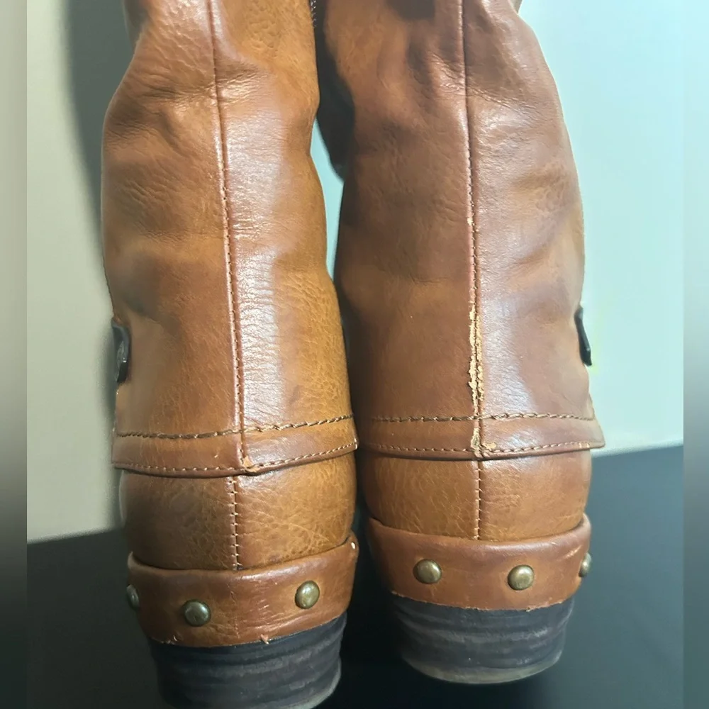 Rieker Brown Riding Boots with Sherpa Lining, Size 39 US 8.5 - Picture 5 of 11